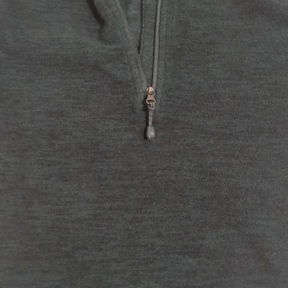 Eddie Bauer Quest Fleece 1/4-Zip - Solid, Color Dark Green/Black Size S - Picture 9 of 14